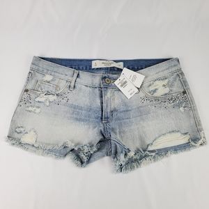 Abercrombie Womens Distressed Jean Shorts
